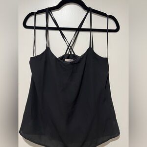 2 spaghetti strapped black tops